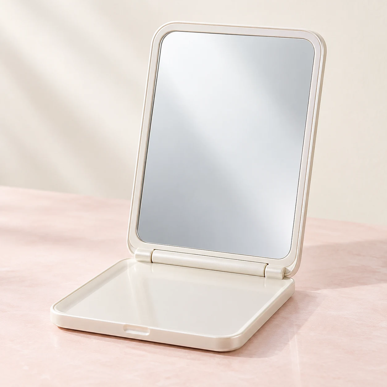 Pearl Foldaway Mirror in Pearl