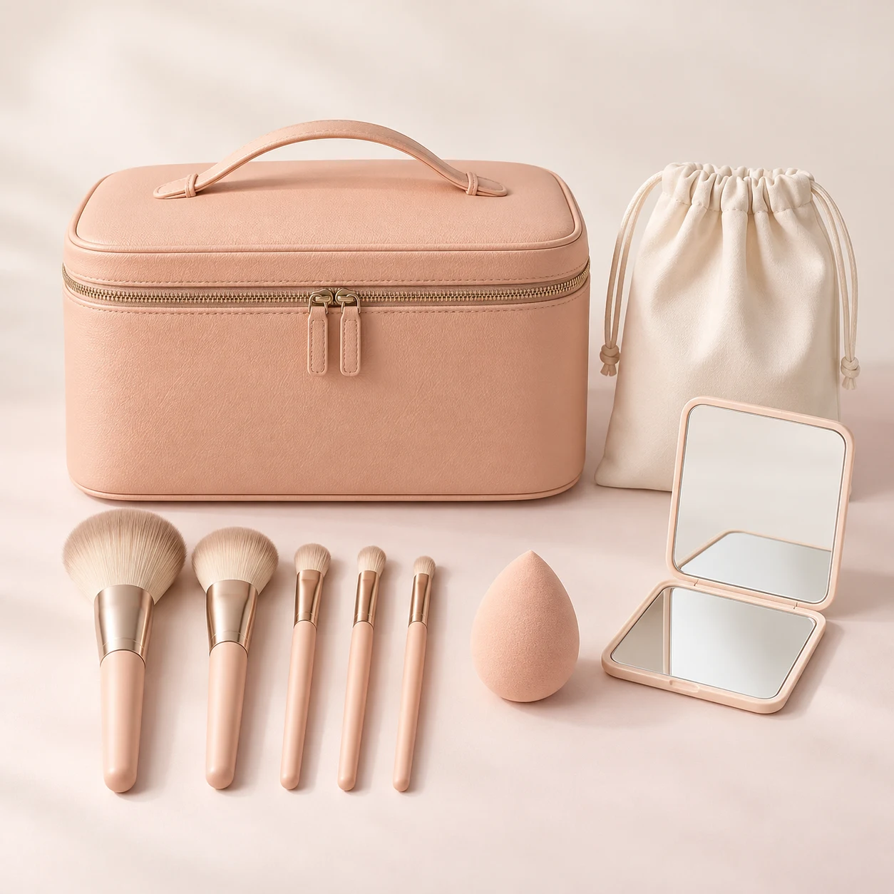 Bloom Away Travel Collection in Peach + Cream